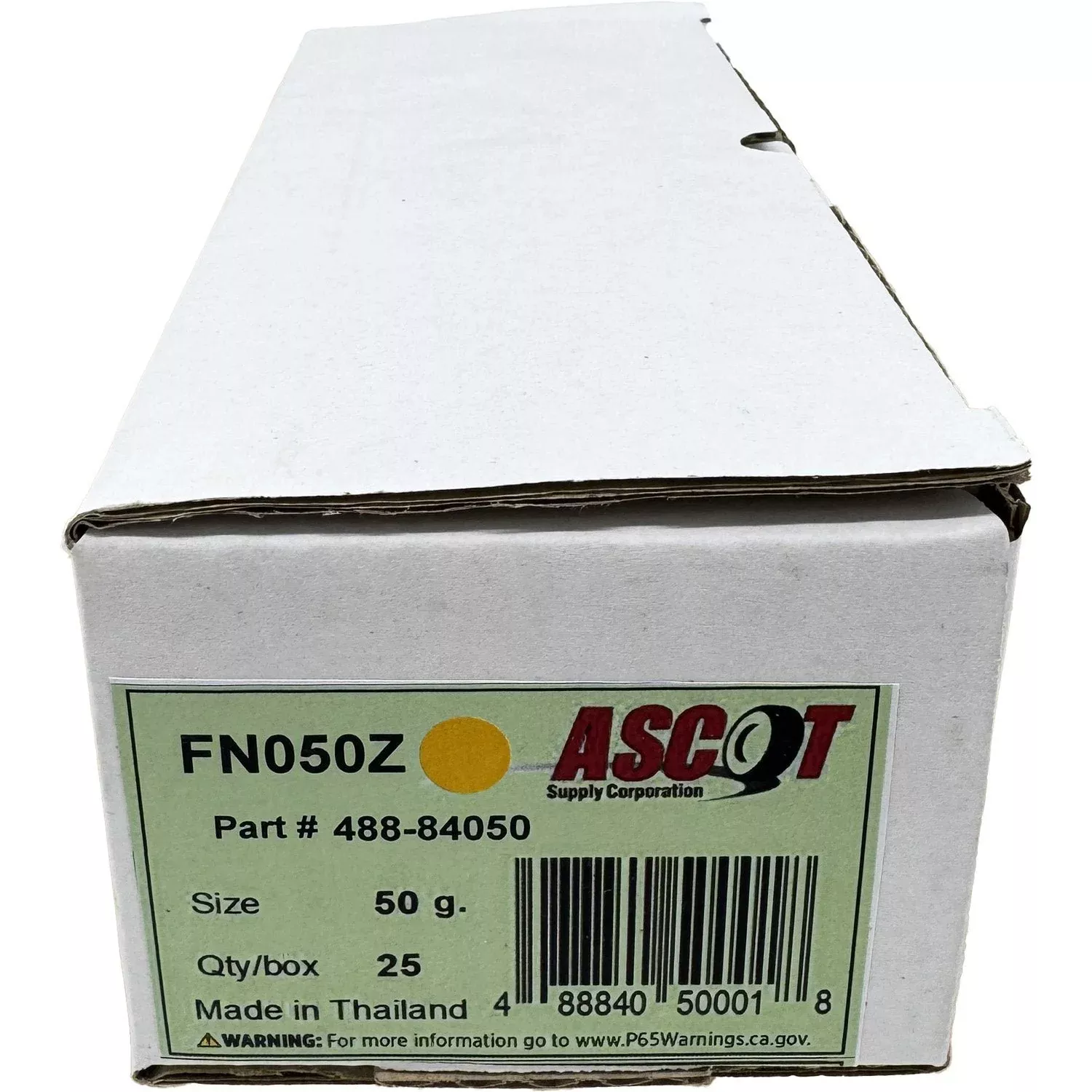 Ascot FN Style Coated Zinc Clip-On Wheel Weight 50 gm (1.75oz) – Box of 25