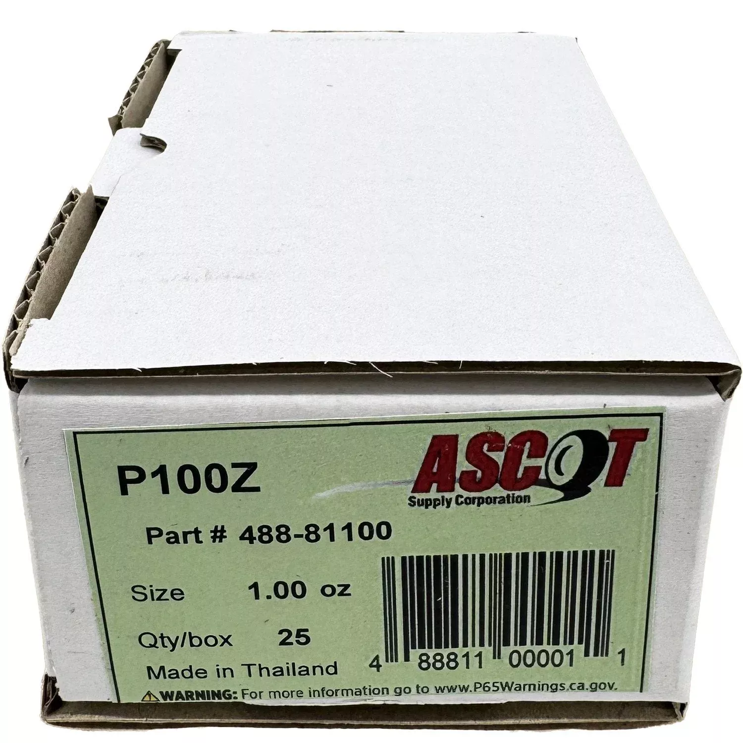 Ascot P Style Coated Zinc Clip-On Wheel Weight 1.00oz – Box of 25