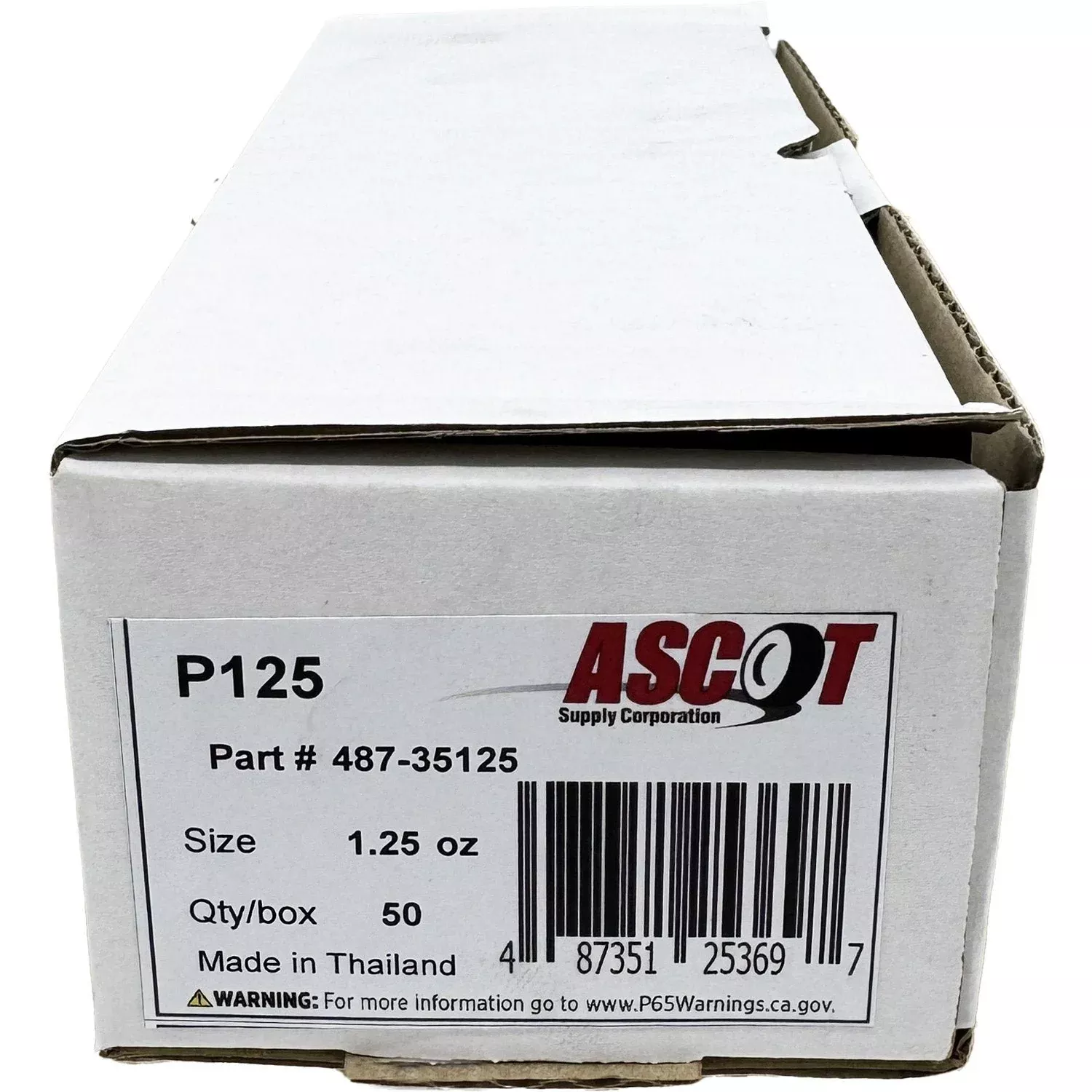 Ascot P Style Uncoated Lead Clip-On Wheel Weight 1.25oz – Box of 50