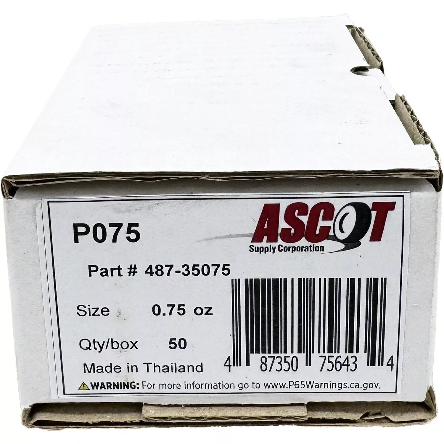 Ascot P Style Uncoated Lead Clip-On Wheel Weight .75oz – Box of 50