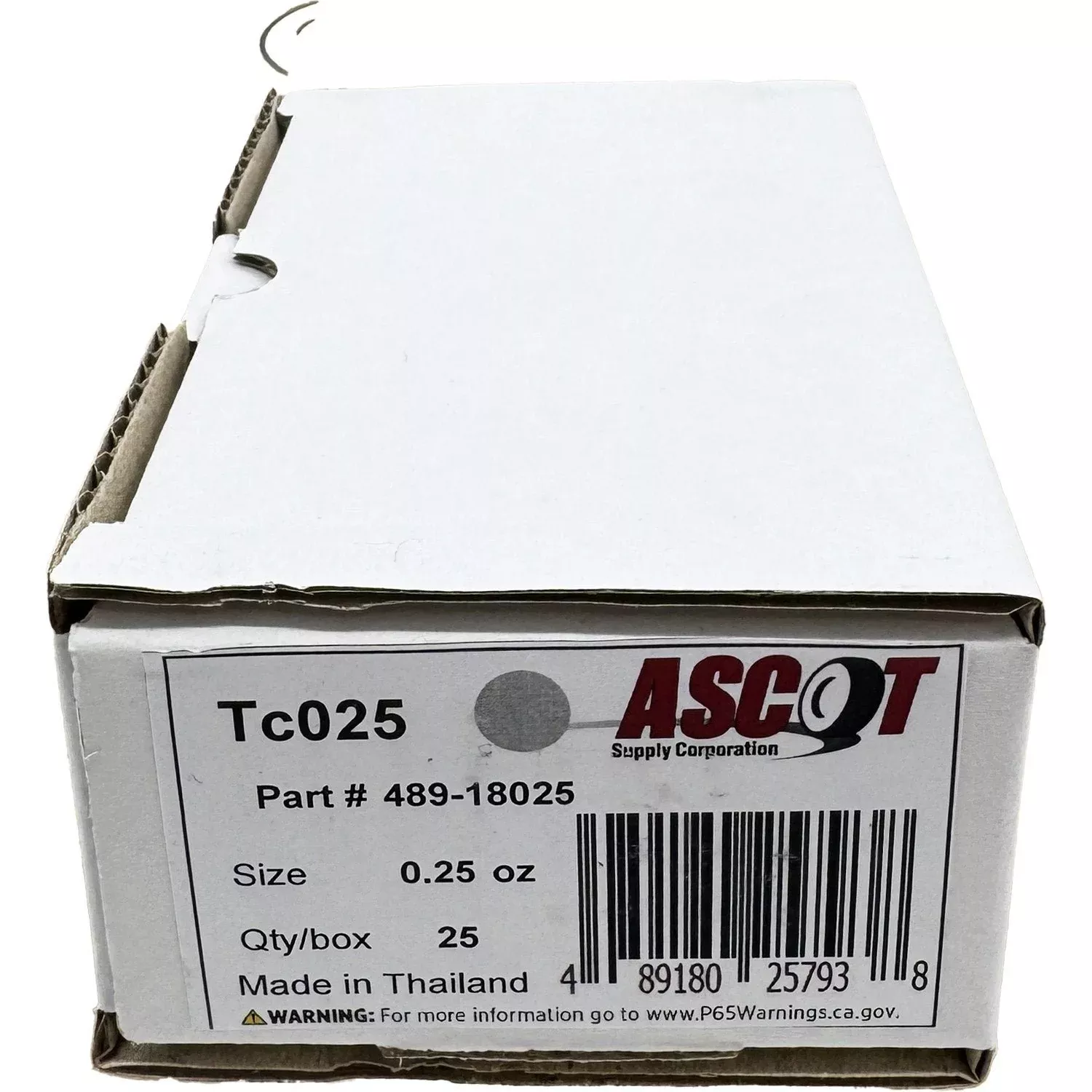 Ascot T Style Coated Lead Clip-On Wheel Weight .25oz – Box of 25