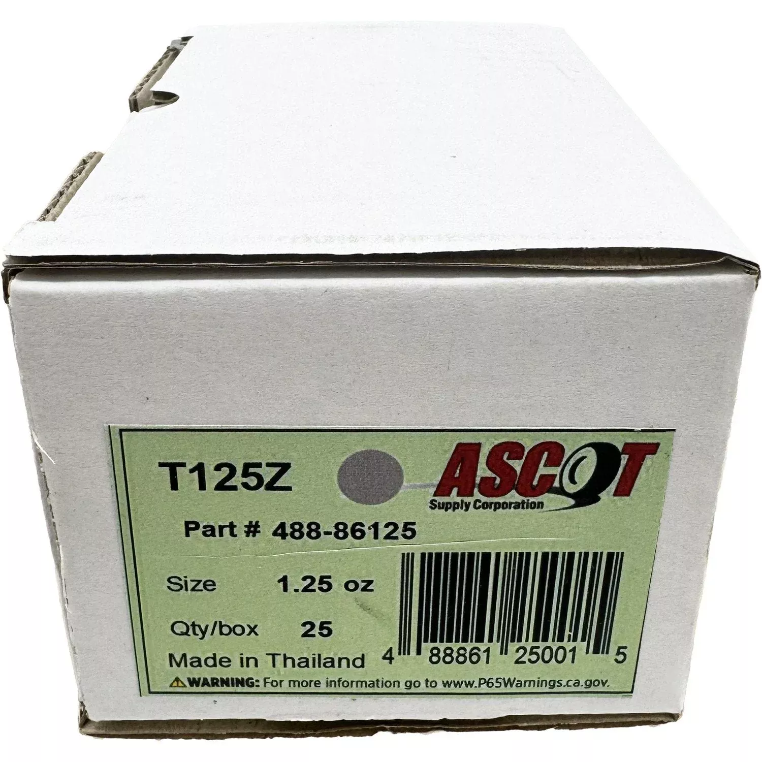 Ascot T Style Coated Zinc Clip-On Wheel Weight 1.25oz – Box of 25