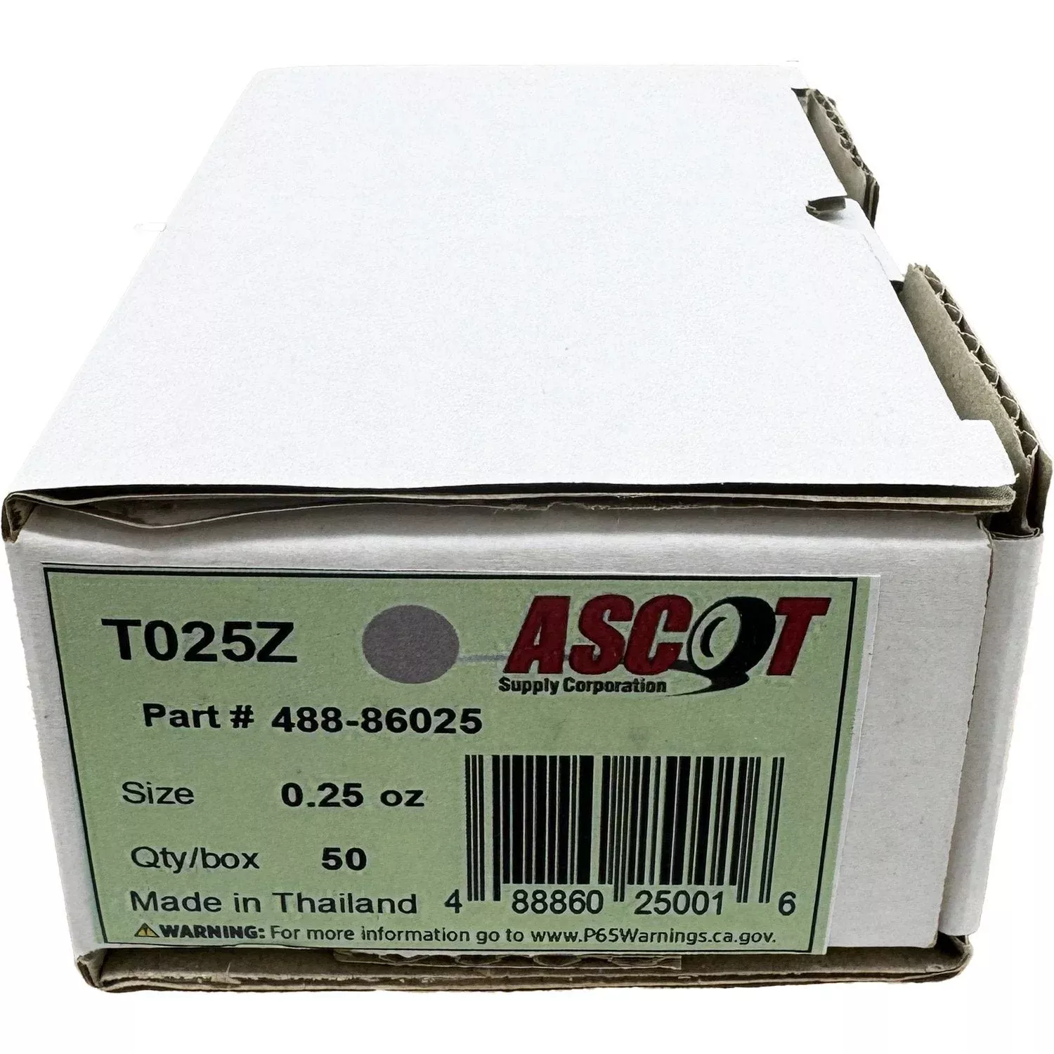 Ascot T Style Coated Zinc Clip-On Wheel Weight .25oz – Box of 50