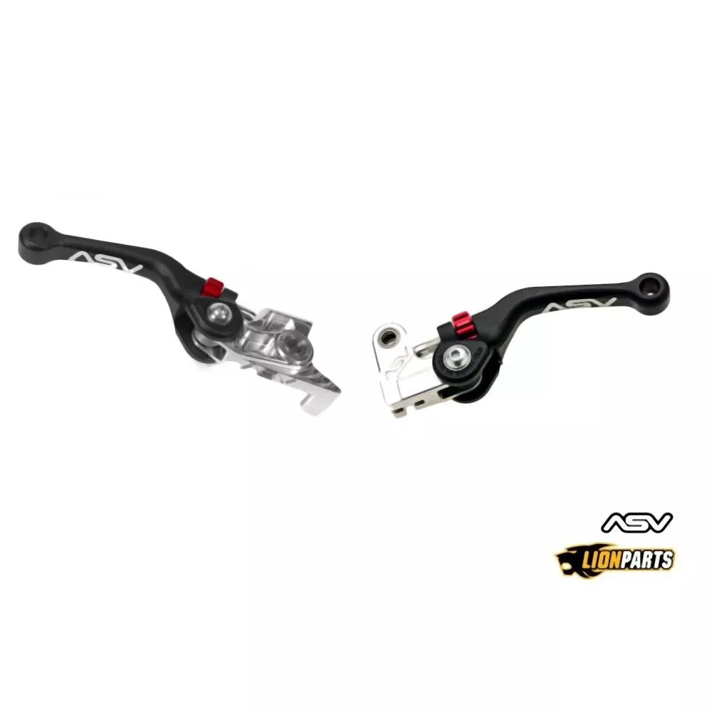 ASV Black Off-Road Shorty Brake and Clutch Lever For Husqvarna FE350 2018-2020
