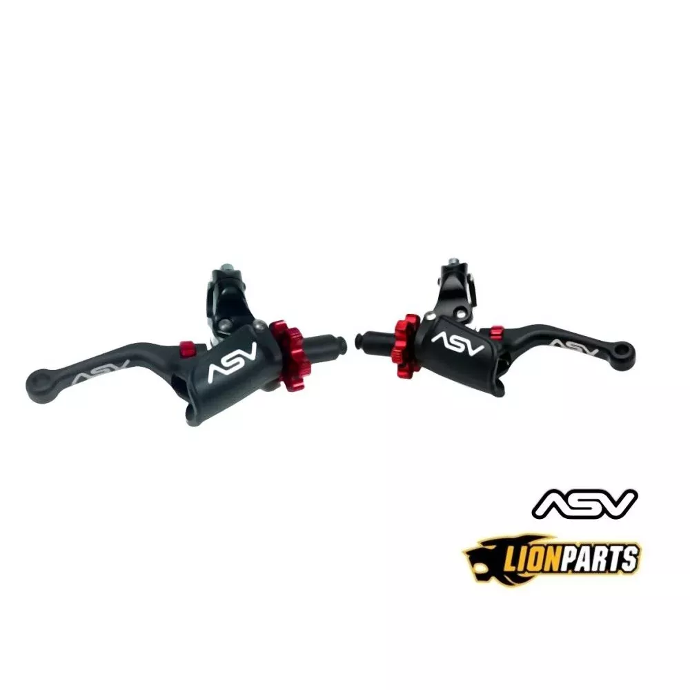 ASV Black Off-Road Shorty Pro Perch Brake and Clutch Lever For Honda XR200 1973-2002