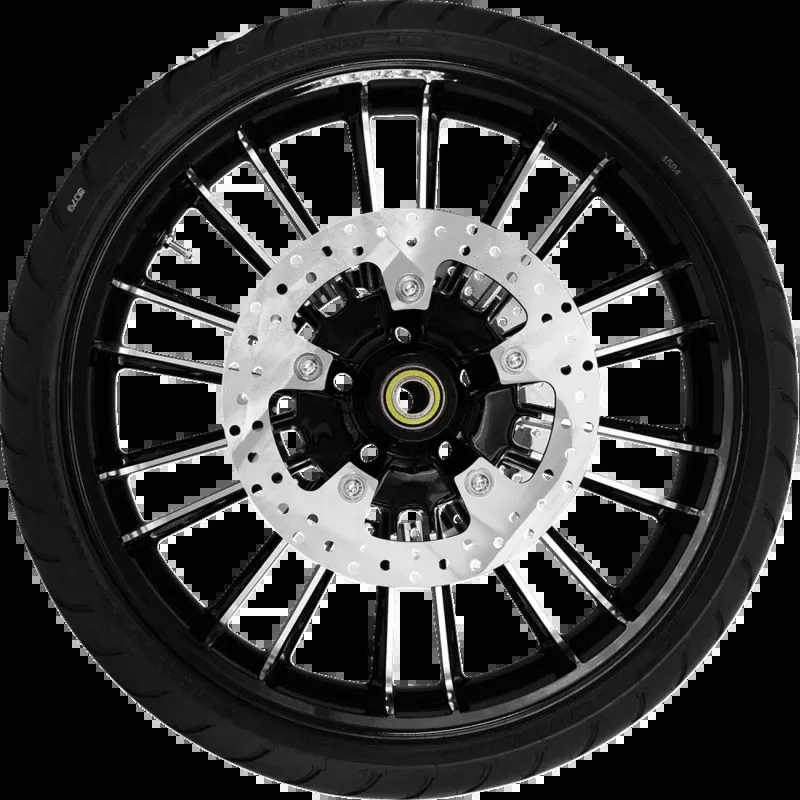 ATLANTIC 21″ FRONT WHEEL COMPLETE PACKAGE HARLEY BAGGERS 09-26
