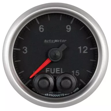 Autometer 2-1/16 E/S Fuel Press. Gauge - 0-15psi 5667