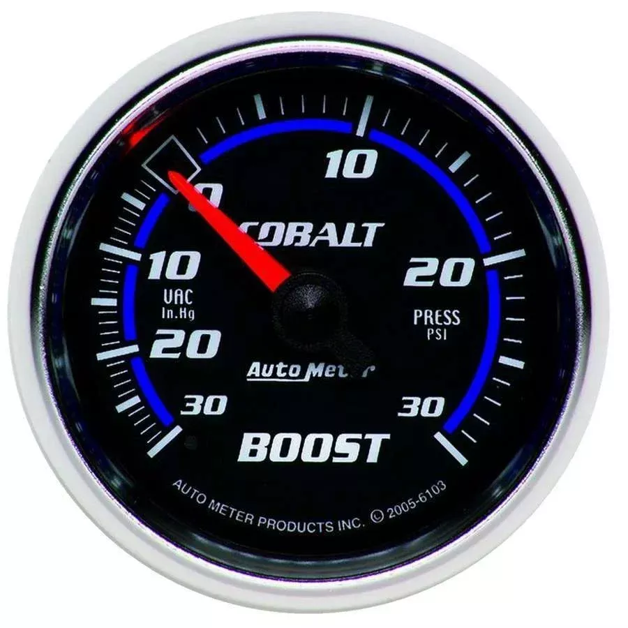 AutoMeter 2-1/16in C/S Boost/Vac Gauge 30in Hg/30psi 6103