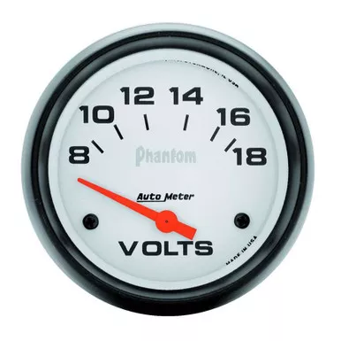 Autometer 2-5/8in Phantom Voltmeter 8-18 Volts 5891