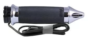 Avon Air Cush Heated Chrome Spike Handlebar Grips (CC-85-CH-S-F-HT)