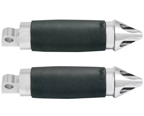 Avon Chrome/Black Spike Footpegs (FP-CC-85-CH-SPI)