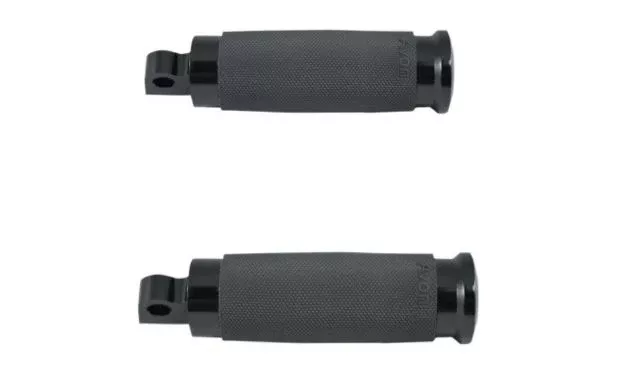 Avon Contour Black Male Mount Folding Universal Motorcycle Footpegs for Harley