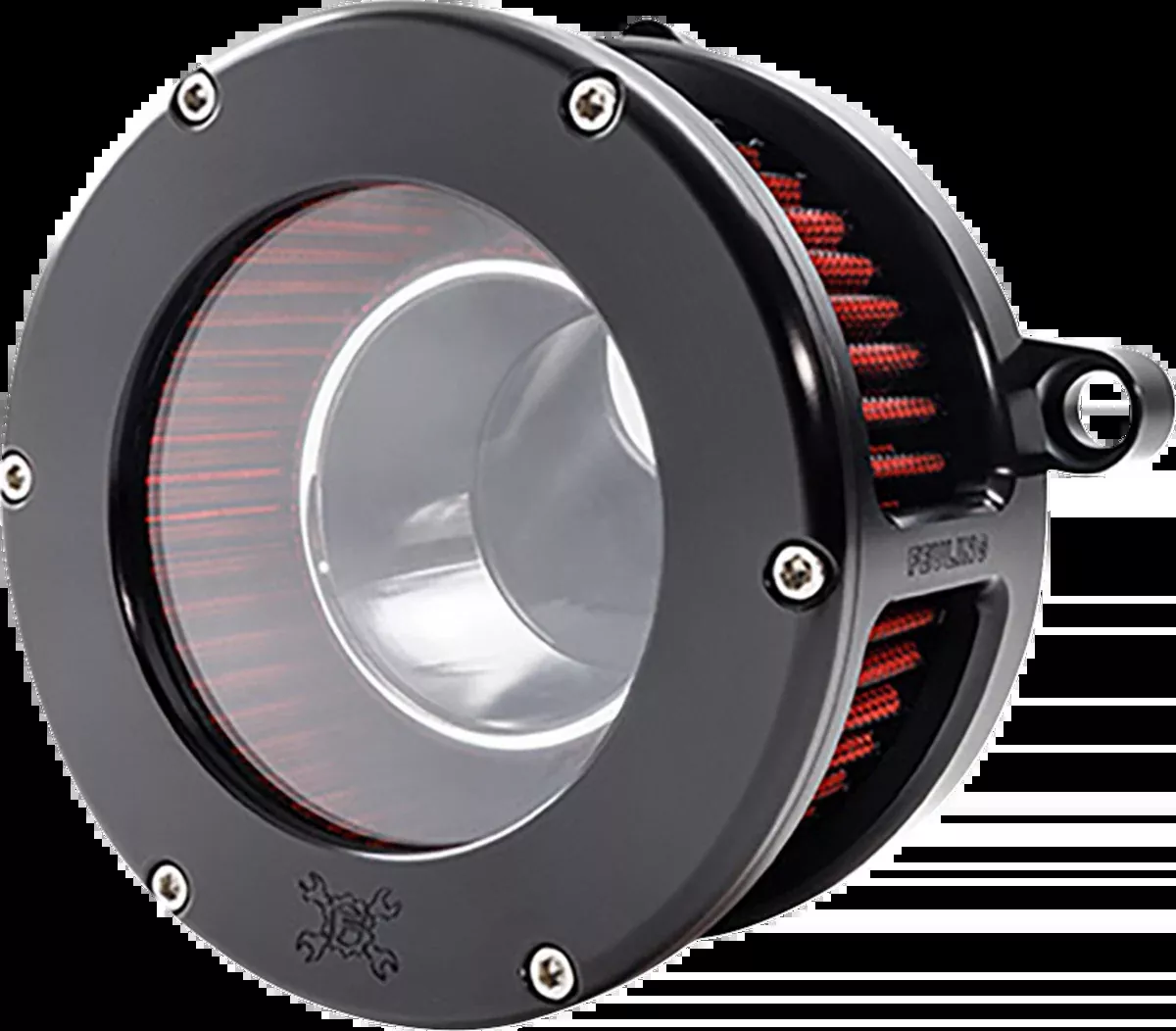 BA Air Cleaner Kit - Black/Clear with Red Filter - M8