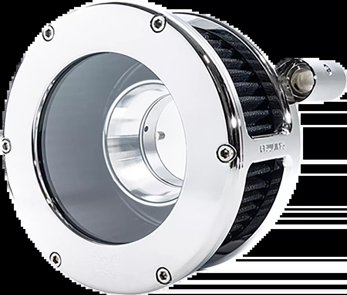 BA Air Cleaner Kit - Chrome/Clear with Black Filter - '08-'17 Dyna/Softail/Touring