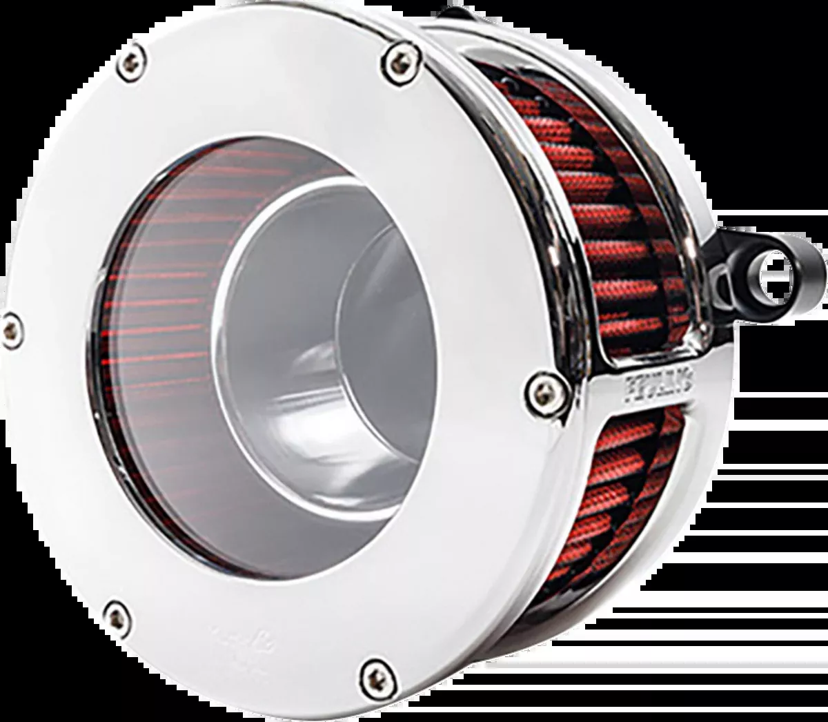 BA Air Cleaner Kit - Chrome/Clear with Red Filter - M8