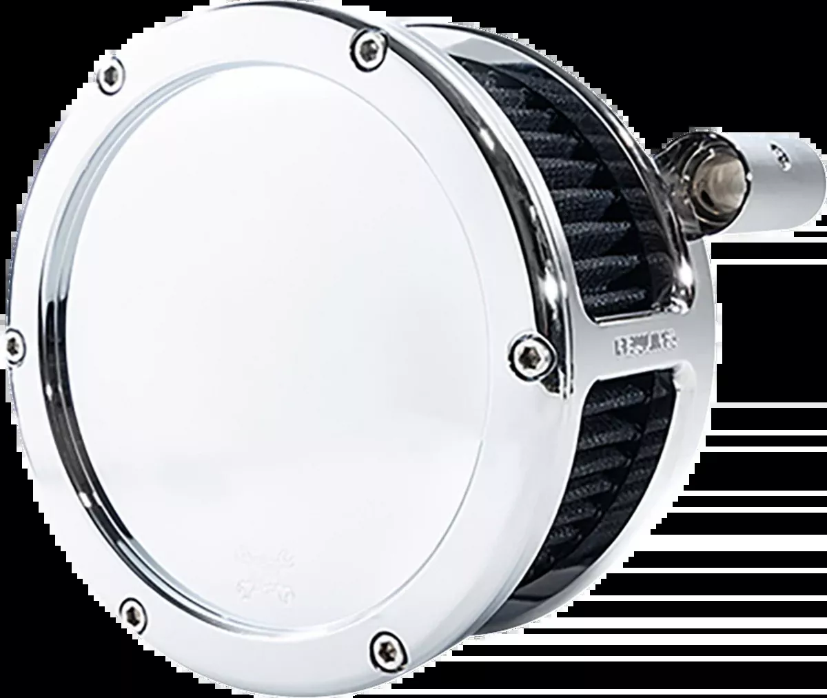 BA Air Cleaner Kit - Chrome with Black Filter - '93-'99 Evolution Big Twin