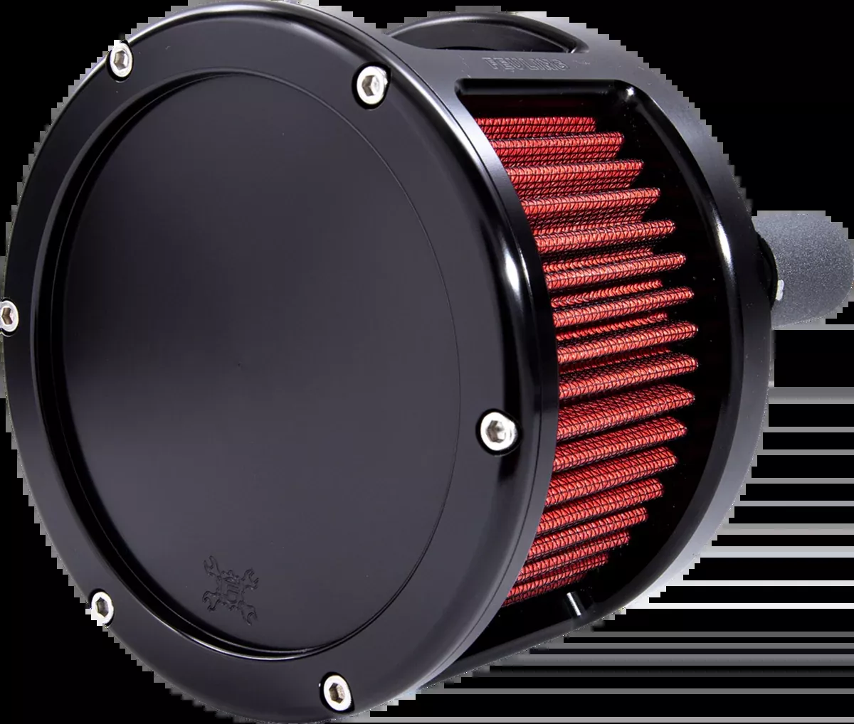 BA Race Series Air Cleaner Kit - Black Anodized - Red filter