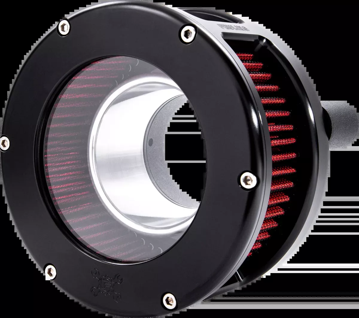 BA Series Air Cleaner Kit - Black Anodized - Red Filter