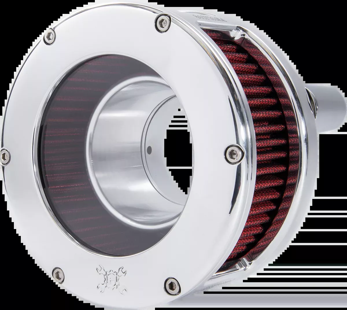 BA Series Air Cleaner Kit - Chrome - Red Filter