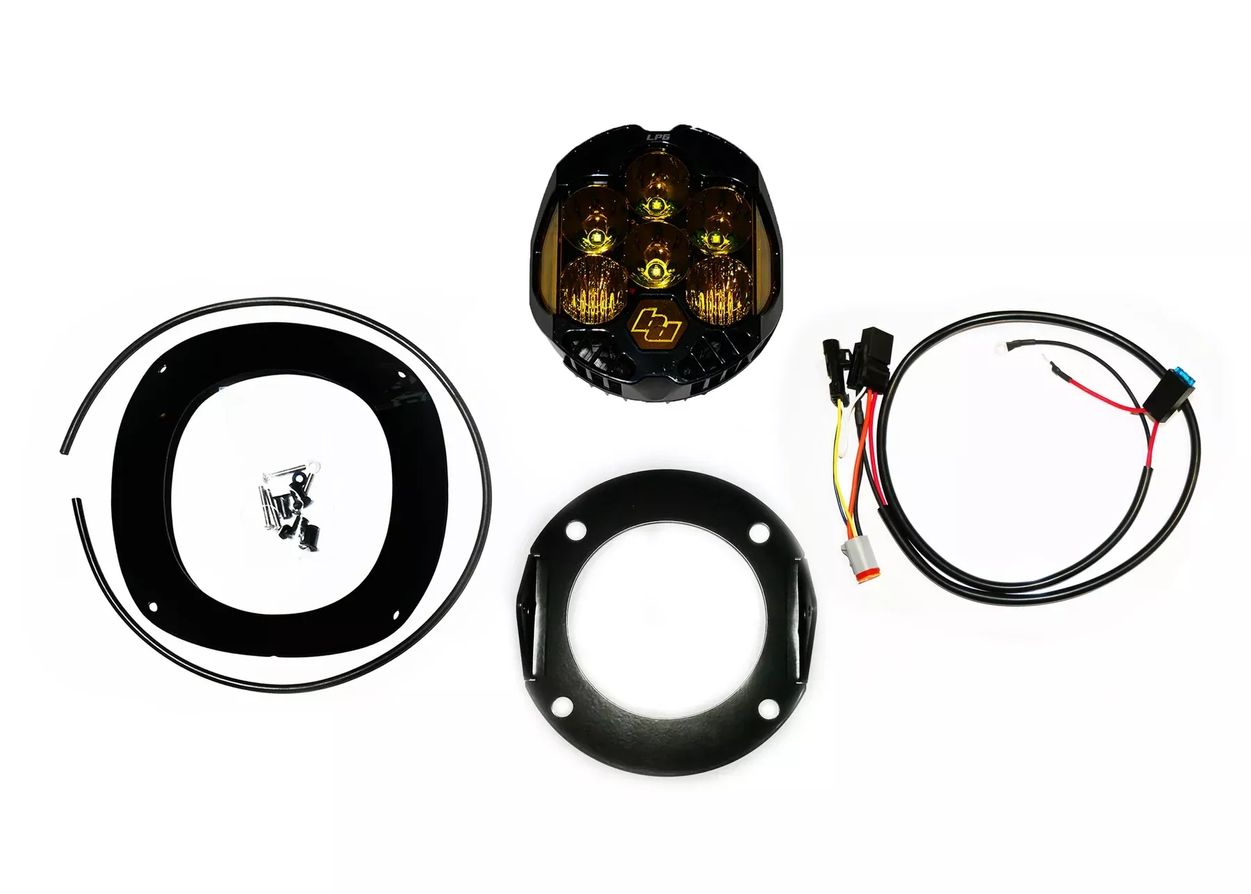 BAJA DESIGNS LPS 6 HEADLIGHT KIT FOR HARLEY DAVIDSON FXRT STYLE FAIRINGS