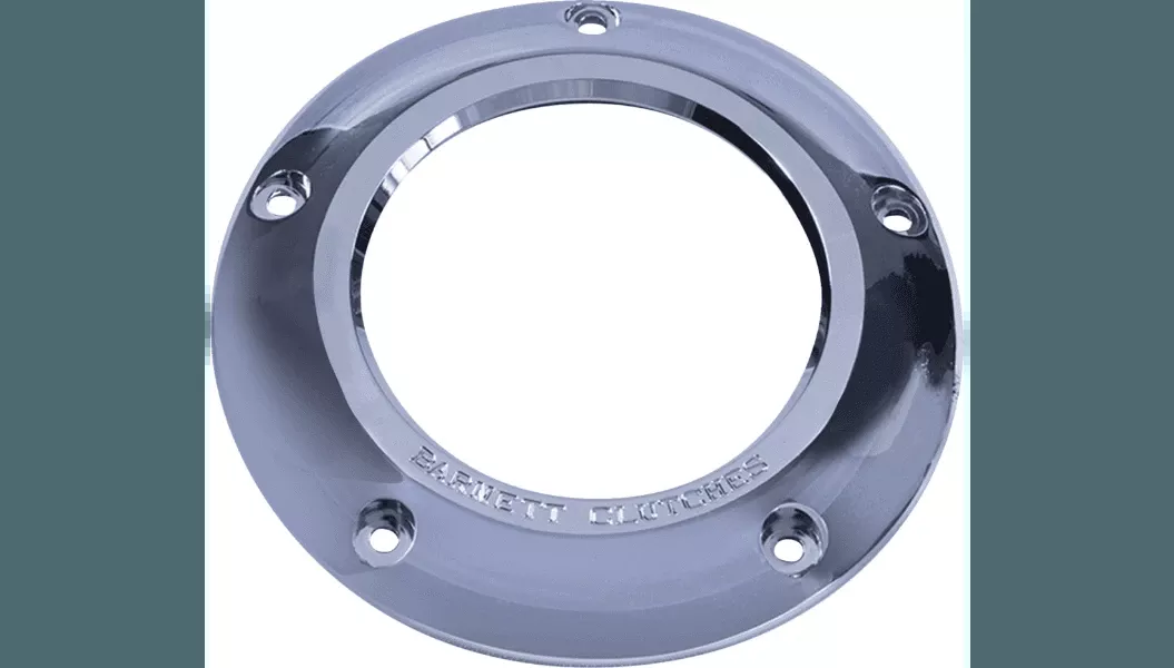 Barnett Scorpion Series Clear Derby Cover for '19-23 Harley Davidson Softail Models - Chrome