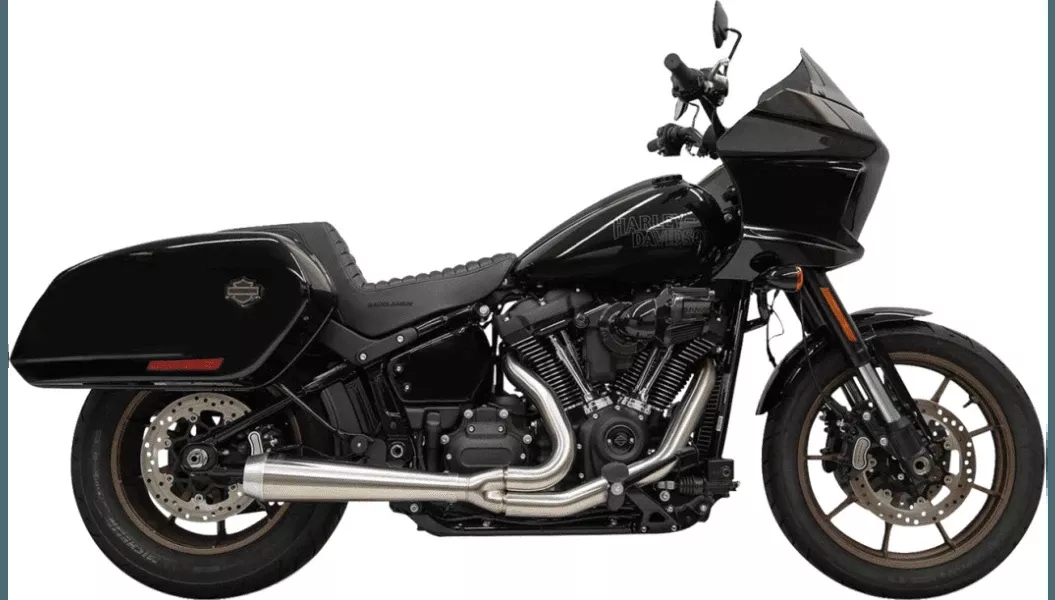 Bassani 2-into-1 Road Rage Exhaust System for '22-25* Harley Davidson Softail Low Rider ST FXLRST and '18-21 Sport Glide FLSB - Stainless
