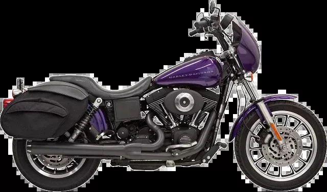 Bassani Black 2-1 Road Rage 4" Megaphone Exhaust System for 91-05 Harley Dyna