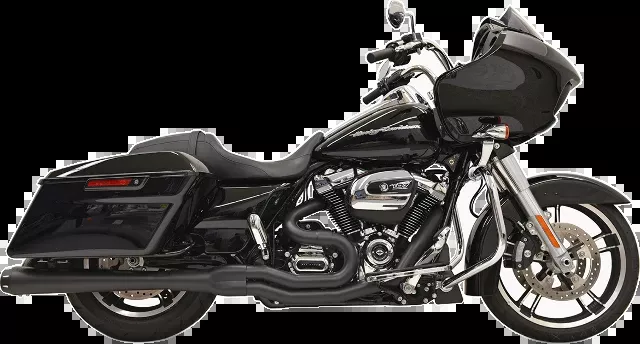 Bassani Black B4 Megaphone Exhaust System for 2017-26 Harley Touring FLHX FLHTK
