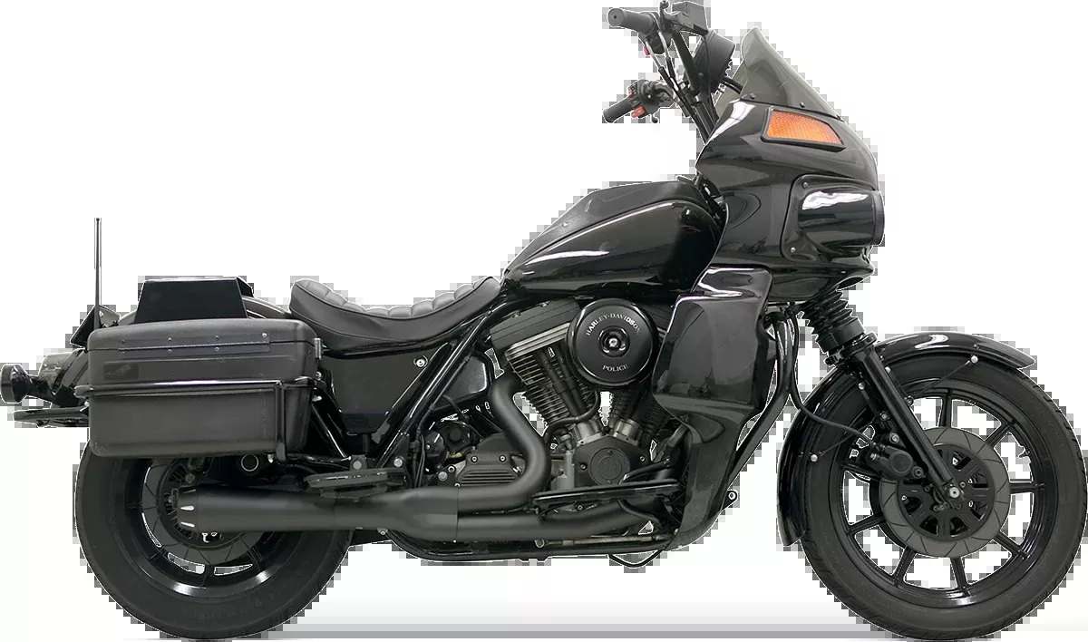 Bassani Black Road Rage 2:1 Exhaust System for 1987-2000 Harley FXR FXRS FXRFB