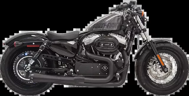 Bassani Black Road Rage 2 Mega Power 2-1 Exhaust for 2014-2021 Harley Sportster