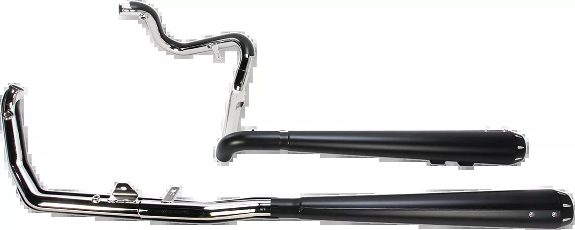 Bassani Black True Dual Down Under Exhaust for 09-16 Harley Touring FLHX FLHR