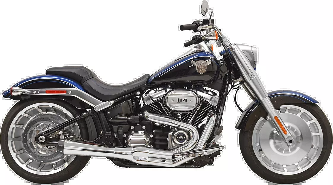 Bassani Chrome 2-1 Road Rage Exhaust System for 2018-20 Harley FXBR FLFB Fatboy