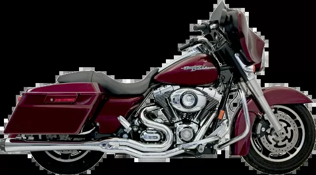 Bassani Chrome B4 Megaphone 2-1 Exhaust for 99-16 Harley Touring FLHX FLHR FLTR