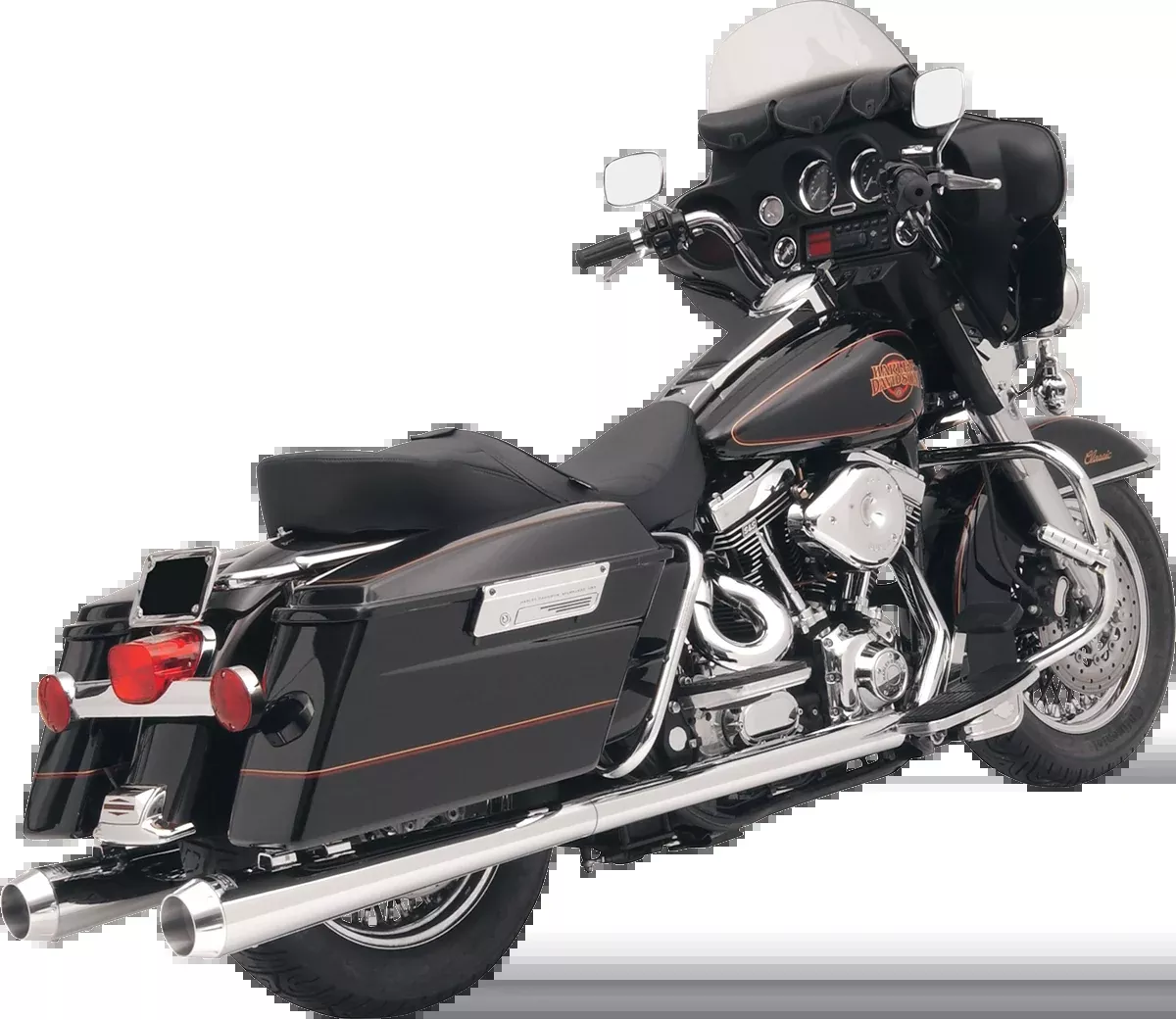 Bassani Chrome Megaphone Exhaust Mufflers 1995-2016 Harley Touring FLHR FLHX