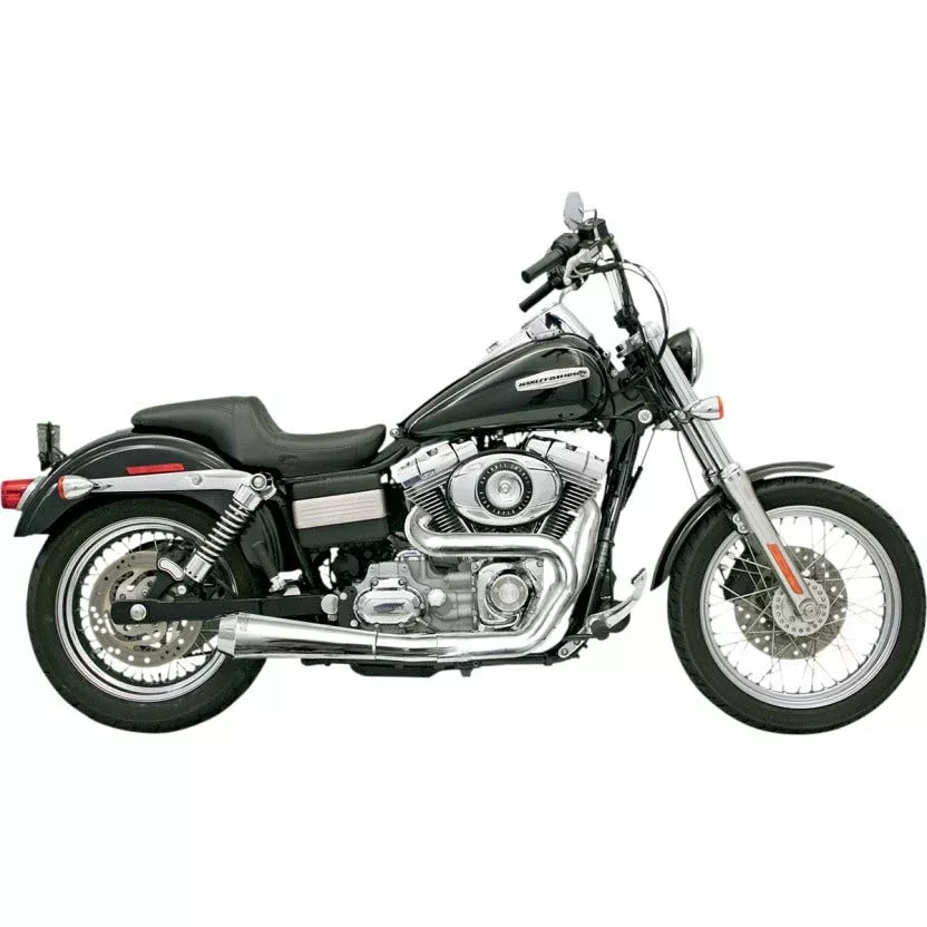 Bassani Chrome Road Rage 2 Into 1 Short Upswept Exhaust Harley FXD 06-16