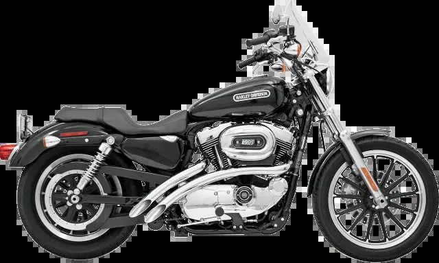 Bassani Chrome Scalloped Radial Sweeper Exhaust for 86-03 Harley Sportster XLH