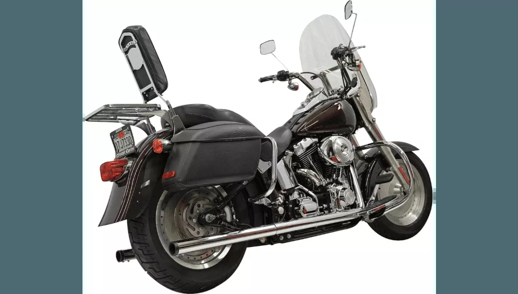 Bassani Dual Exhaust System for '86-17 Harley Davidson Softail - Chrome