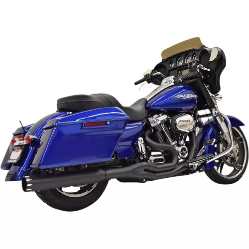 Bassani High Performance Motor Road Rage 2-1 Exhaust for for 2017-2023 Harley Touring - Black