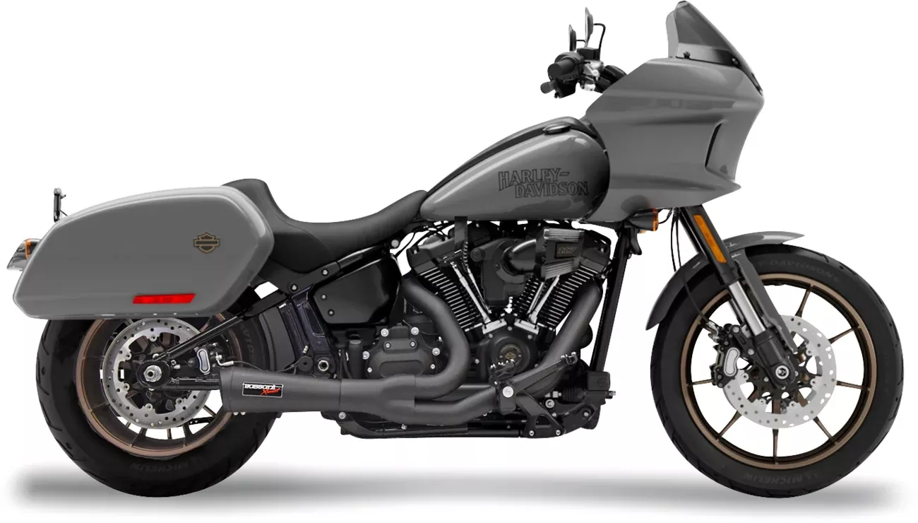 Bassani Ripper Black Short 2-1 Exhaust System fits 2018-2023 Harley Softail M8