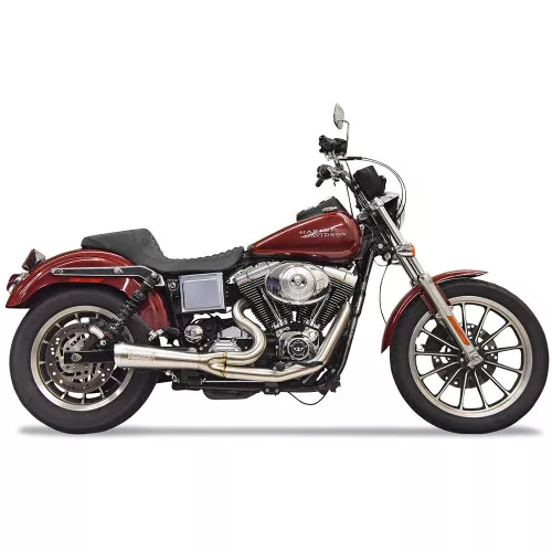 Bassani Ripper Road Rage Exhaust for 1991-2005 Harley Dyna - Stainless