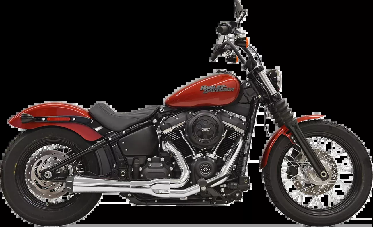 Bassani Road Rage 2-1 Chrome Exhaust System for 2018-2023 Harley Softail FXFBS
