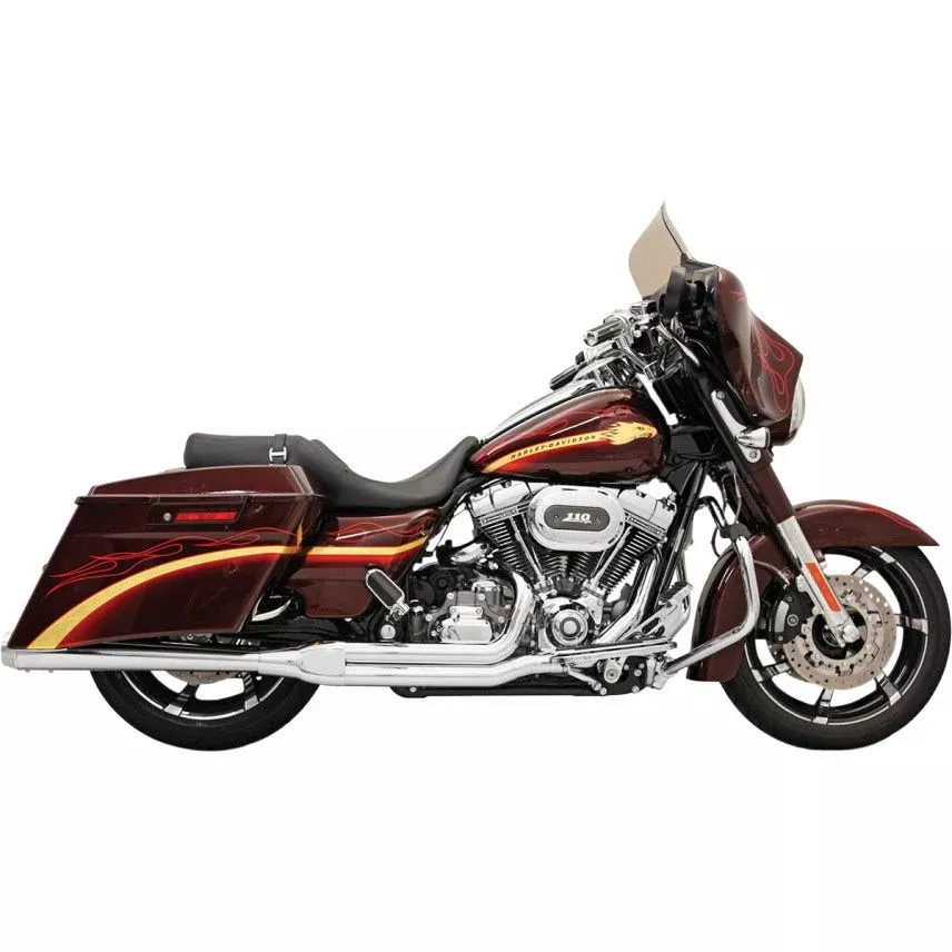 Bassani Road Rage 2-Into-1 Systems Long Megaphone Chrome Harley FLH/T 10-16
