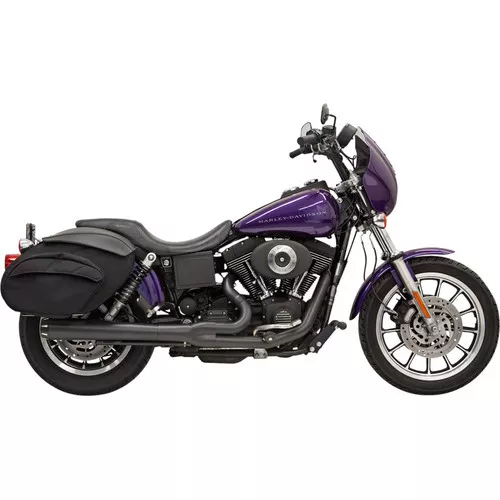 Bassani Road Rage Exhaust Long Megaphone for 1991-2005 Harley Dyna - Black