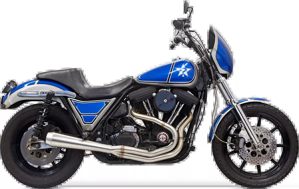 Bassani Road Rage III Stainless 2:1 Exhaust 1984-2000 Harley FXR FXRT FXRS FXRC