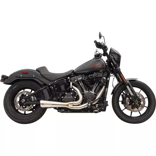 Bassani Short Ripper 2-1 Exhaust for 2018-2025 Harley Softail - Stainless