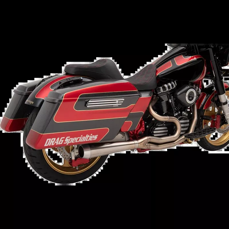 BASSANI SHORT RR3 STAINLESS 2:1 EXHAUST HARLEY DAVIDSON BAGGERS 17-26