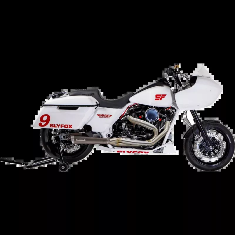 BASSANI SLYFOX 2:1 STAINLESS EXHAUST HARLEY DAVIDSON BAGGERS 17-25