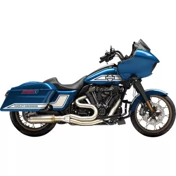 Bassani Xhaust 2-into-1 Mid-Length Exhaust System with Super Bike Muffler – Touring – 1F98SSE