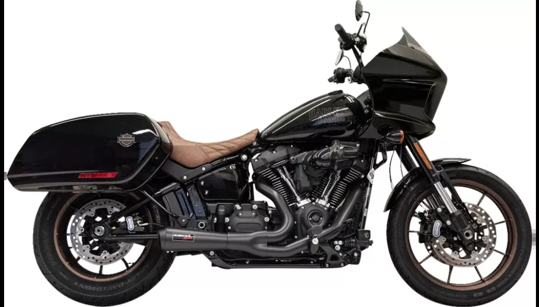 Bassani Xhaust 2-into-1 Ripper Exhaust System - Short - Black- M8 Softail - FXLRST/FLSB - 1S74RBE