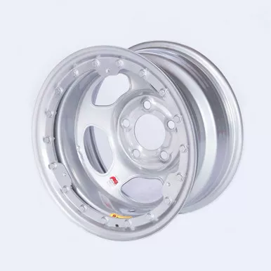 Bassett 15x8 IMCA Silver Beadlock Inertia 5x5 2in 58A52ISLK